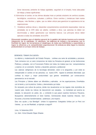 4° Conferencia GESTION DEL TALENTO HUMANO como propuesta