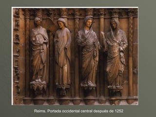 Reims. Portada occidental central después de 1252 