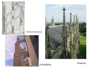 Villard de Honnecourt Pináculos Contrafortes 