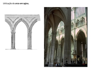 Utilização do  arco em ogiva ,  