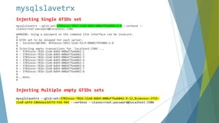 MySQL GTID Concepts, Implementation and troubleshooting | PDF ...