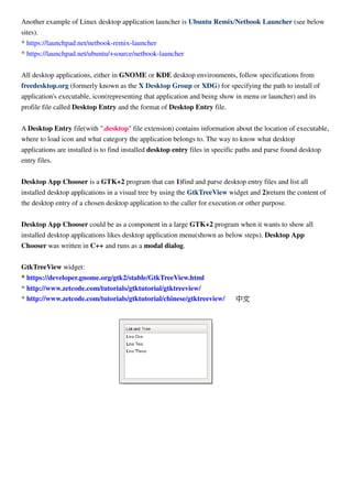 GTK+ 2.0 App - Desktop App Chooser | PDF