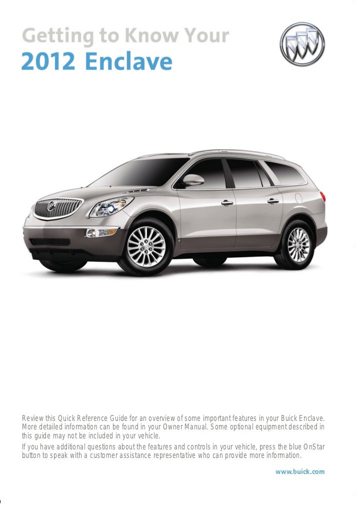 Getting To Know Your 2012 Buick Enclave