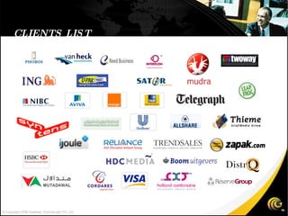 CLIENTS LIST © Copyright 2008 Gateway TechnoLabs Pvt. Ltd. 