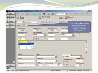Time Off Accruals can be maintained by the user according to their company rules. 