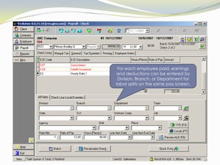And then begins the procedure to set up all employees for payroll processing.