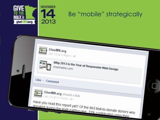 27
Be “mobile” strategically
 
