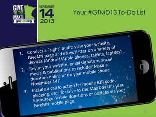Your #GTMD13 To-Do List
29
 
