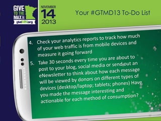 30
Your #GTMD13 To-Do List
 