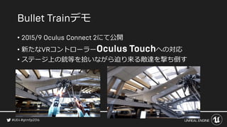 デモ
• にて公開
• 新たな コントローラー への対応
• ステージ上の銃等を拾いながら迫り来る敵達を撃ち倒す
 