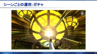 29 
シーンごと 運用：ガチャ 
 