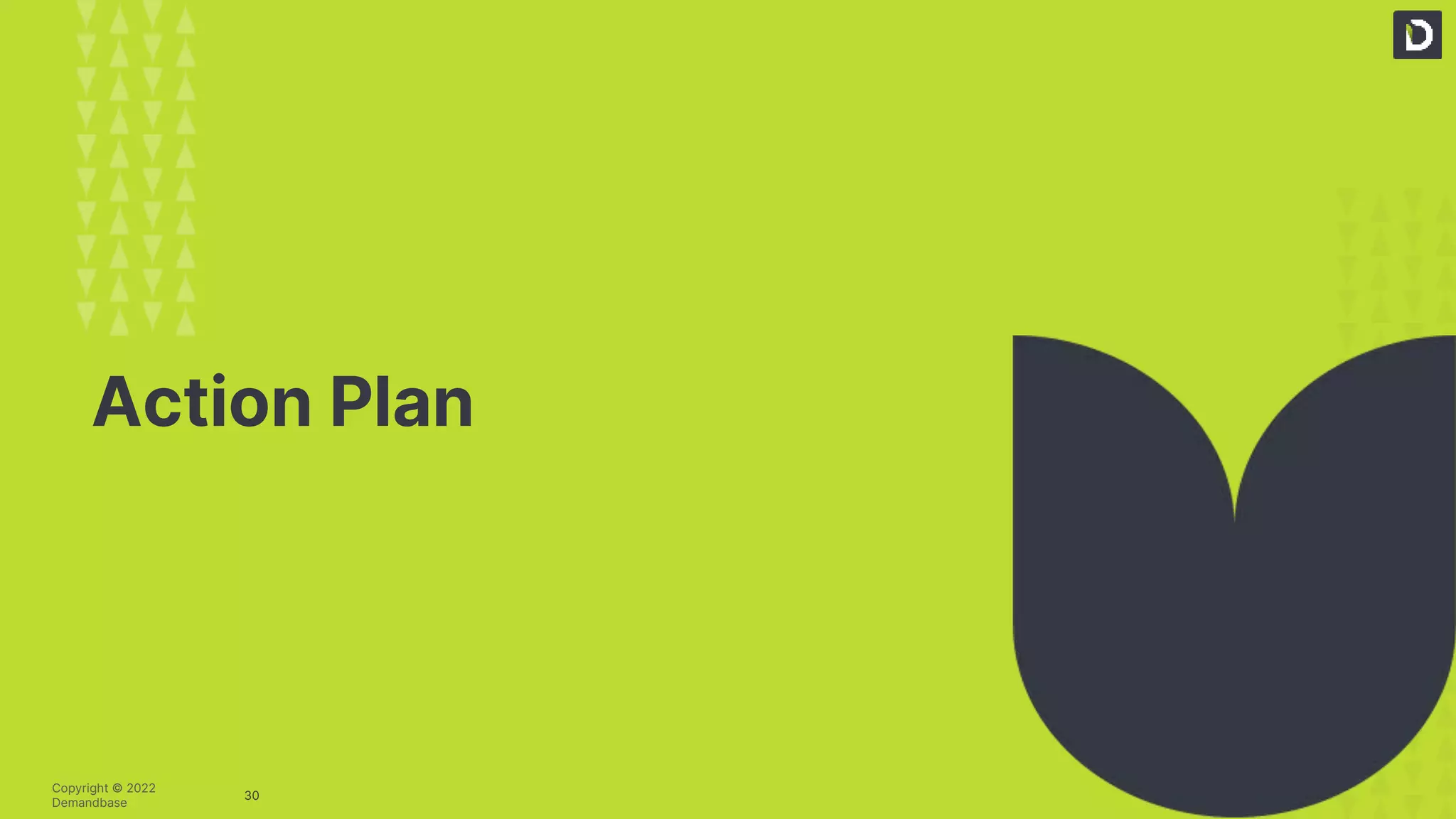 30
Copyright © 2022
Demandbase
Action Plan
 