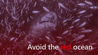 Avoid the red ocean
 