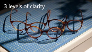 3 levels of clarity
 