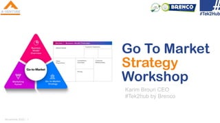 Novembre 2022 - 1
Karim Brouri CEO
#Tek2hub by Brenco
Go To Market
Strategy
Workshop
 