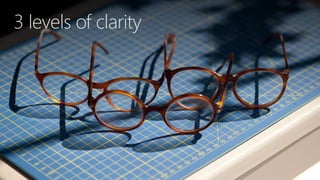3 levels of clarity
 