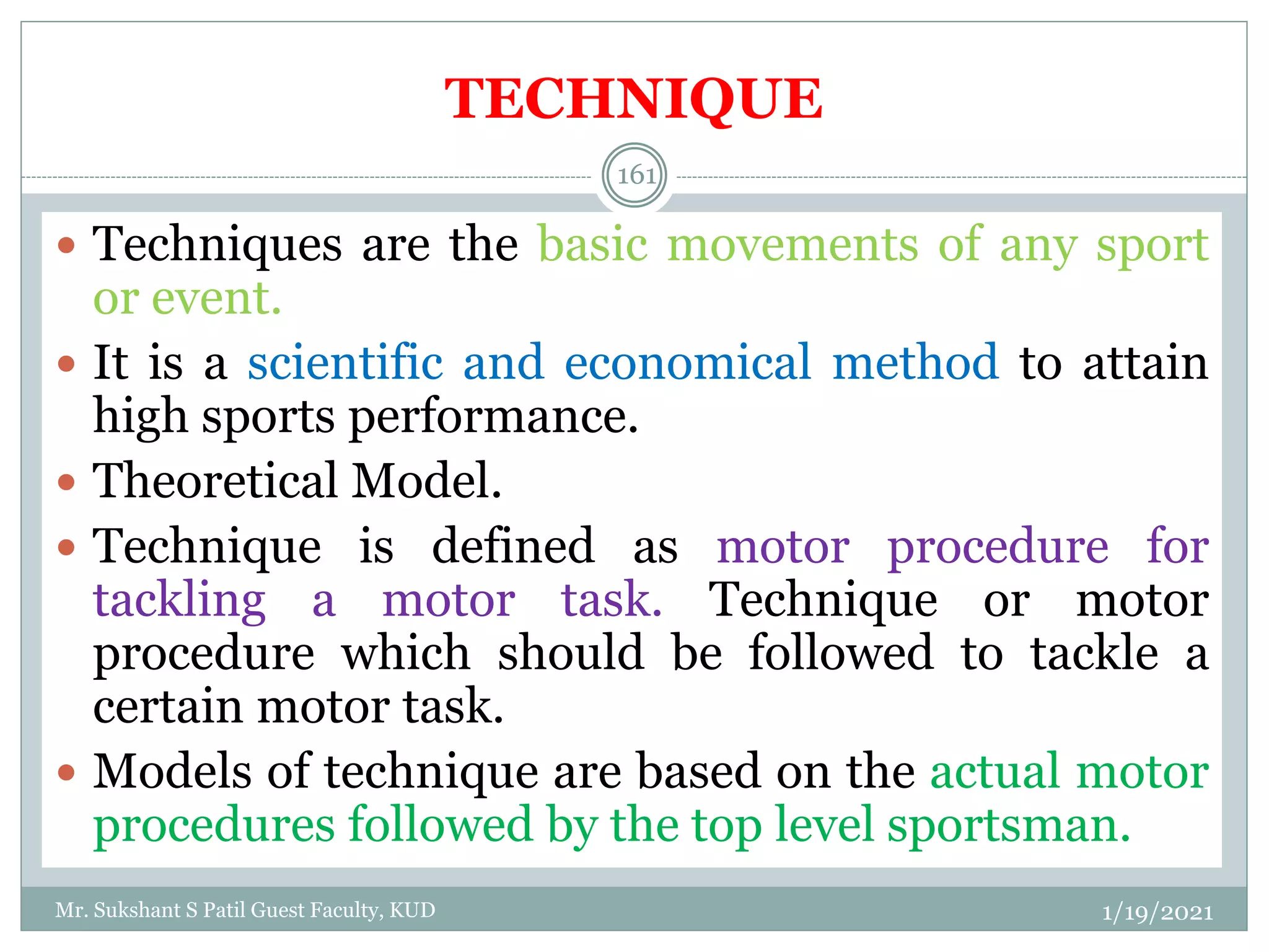 GTMT Training components