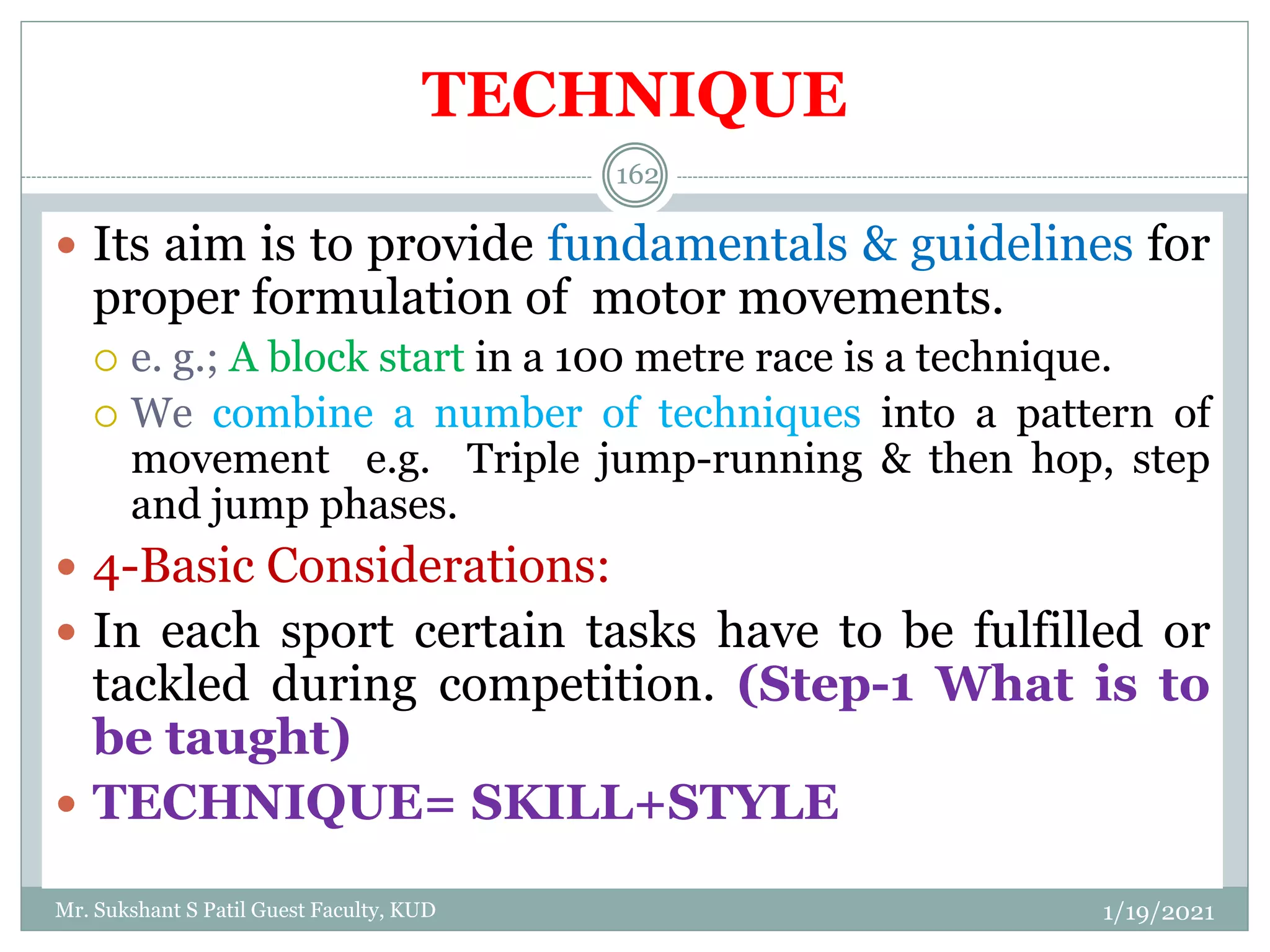 GTMT Training components