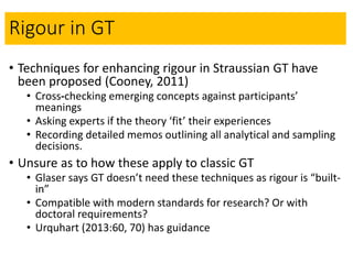 Classic Grounded Theory to Investigate Evidence-based Course Leadership Slide 12