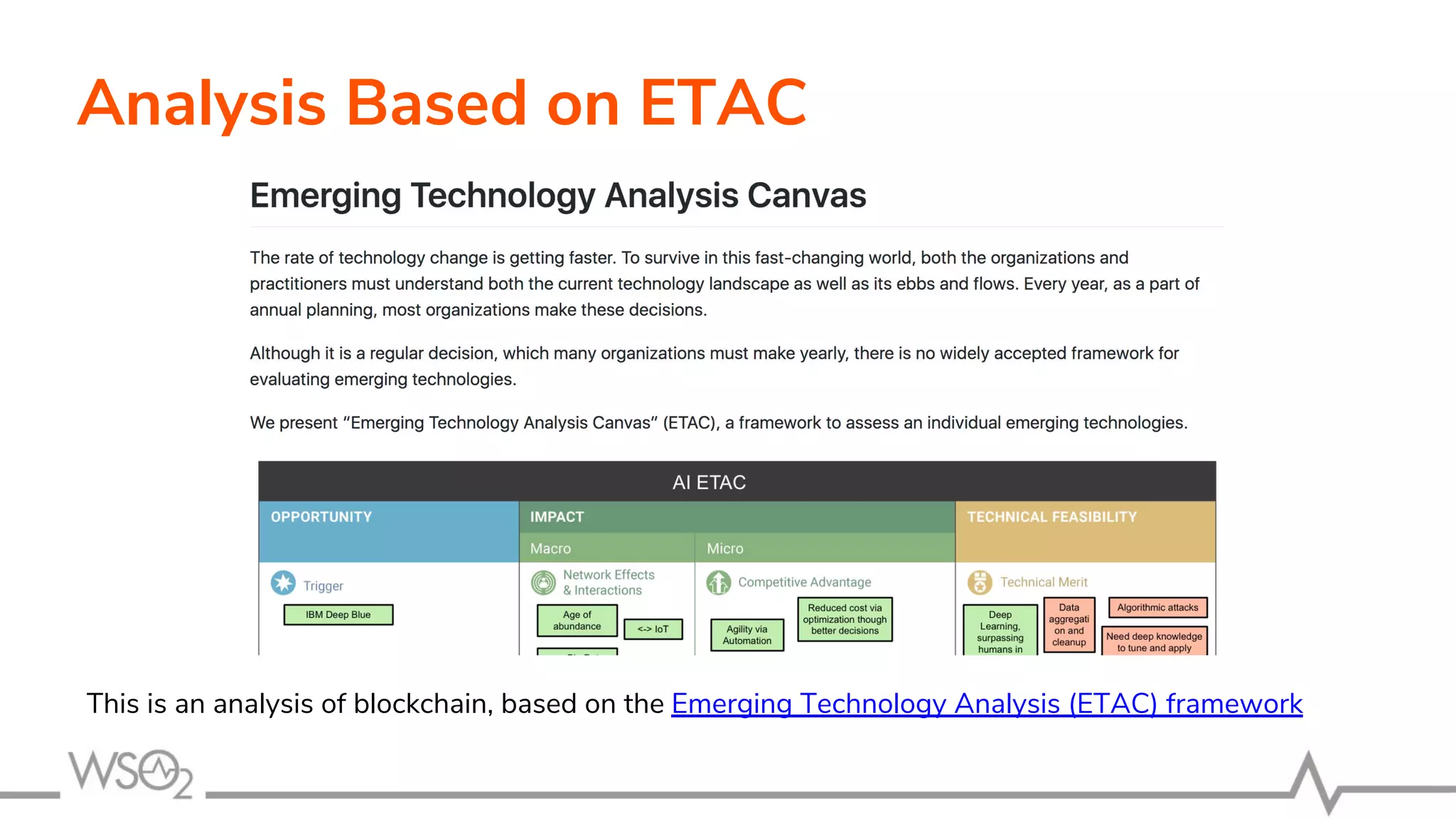 Analysis Based on ETAC
This is an analysis of blockchain, based on the Emerging Technology Analysis (ETAC) framework
 