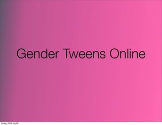 Gender Tweens Online



fredag, 2009 maj 08
 