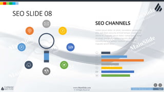 w w w . D o m a i n . c o m Page 8
www.MainSlide.com
© All Rights Reserved.
Confidential
SEO SLIDE 08
Lorem ipsum dolor sit amet, consetetur sadipscing
elitr, sed diam nonumy eirmod tempor invidunt ut
labore et. Cupcake ipsum dolor. Lorem ipsum dolor
sit amet, consetetur sadipscing elitr, sed diam
nonumy eirmod tempor invidunt ut labore et.
Cupcake ipsum dolor
SEO CHANNELS
 