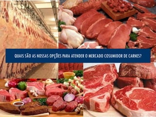 QUAIS SÃO AS NOSSAS OPÇÕES PARA ATENDER O MERCADO COSUMIDOR DE CARNES?
 