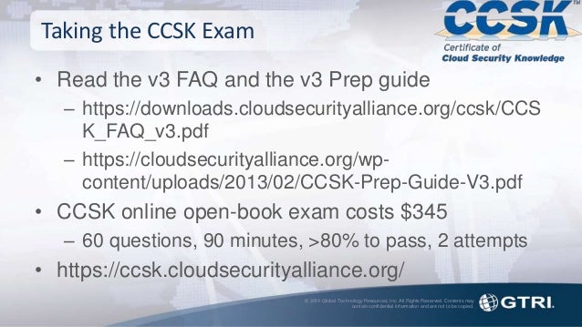 Certificate In Cloud Security Knowledge CCSK Exam Manual Version 30 2015