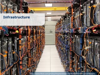 Infrastructure




                 http://www.flickr.com/photos/theplanetdotcom/4878805439/in/photostream/
 