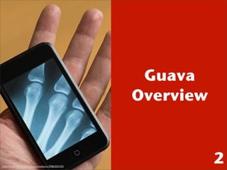 Guava
                                                   Overview



http://www.ﬂickr.com/photos/slowburn/2986303105/
    ...