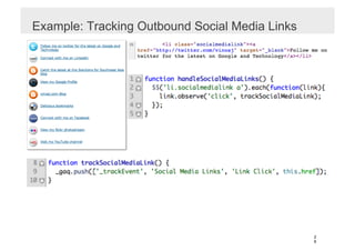 Example: Tracking Outbound Social Media Links




                                                2
                                                6
 