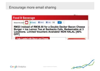 Encourage more email sharing




                    Google Confidential and Proprietary
 