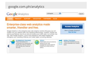google.com.ph/analytics
 