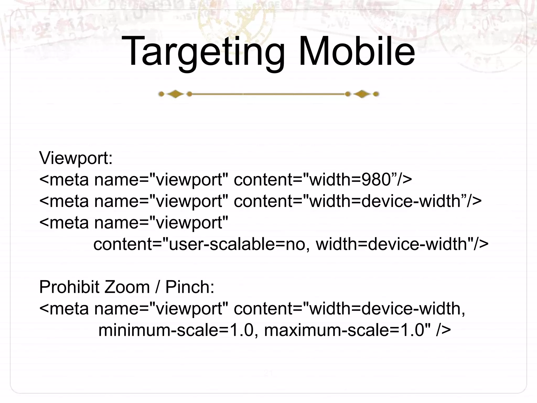 Web FormsHTML5 <input> Typesdate  /time / datetime  / datetime-local  / month / weekemail url12Tel