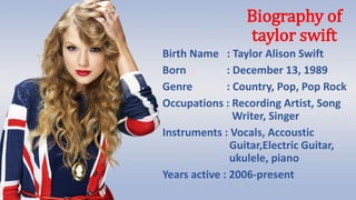 Biography of taylor swift | PPT