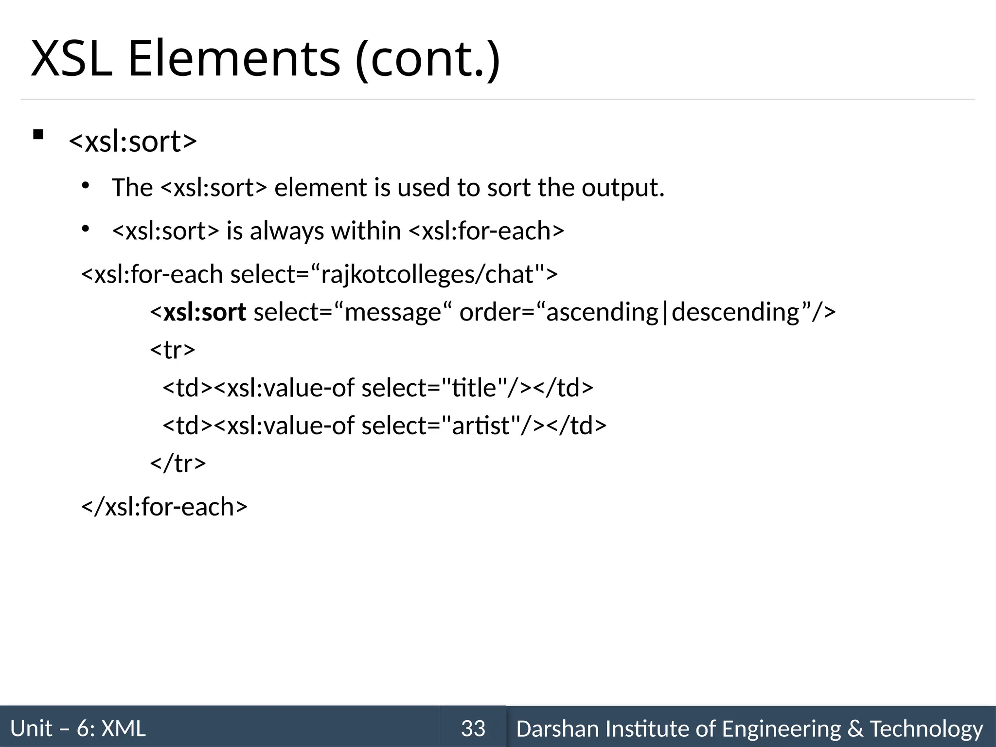 programming with xml for graduate students | PPT