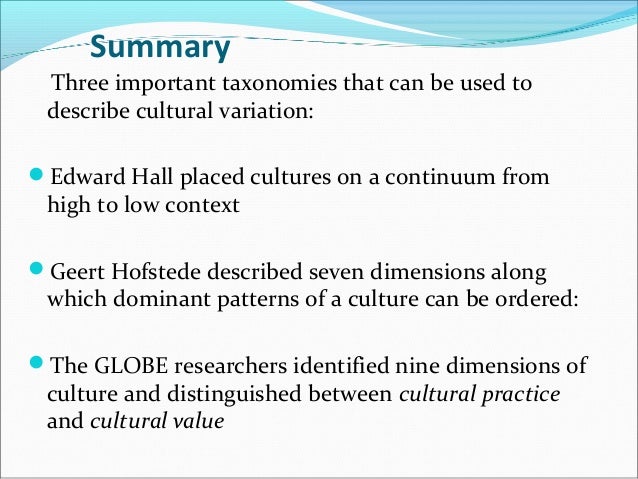 hofstede s cultural taxonomy Models of culture shock leave a comment september 6, 2012 by nadia according to hofstede - the same scholar who wrote about cultural taxonomies - culture is. hofstede s cultural taxonomy Models of culture shock leave a comment september 6, 2012 by nadia according to hofstede - the same scholar who wrote about cultural taxonomies - culture is.