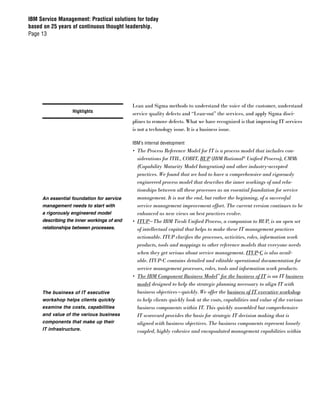 IBM Service Management Paper