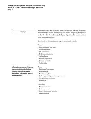 IBM Service Management Paper