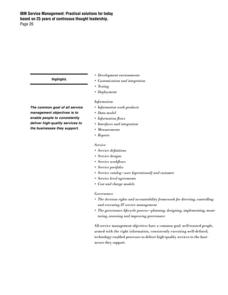 IBM Service Management Paper