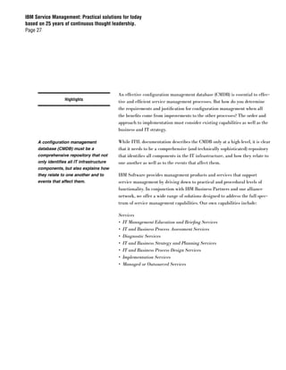 IBM Service Management Paper