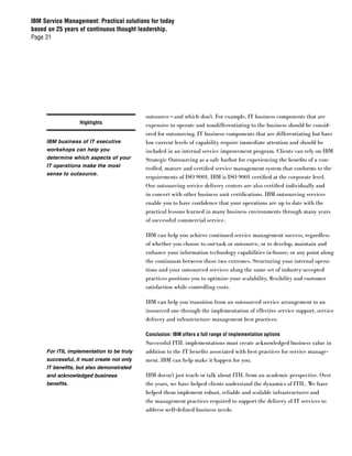 IBM Service Management Paper