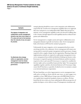 IBM Service Management Paper