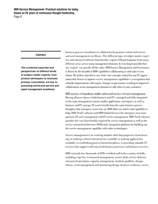 IBM Service Management Paper