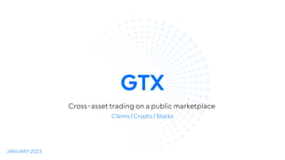GTX's $25M pitch deck: new crypto exchange by 3AC & CoinFLEX founders