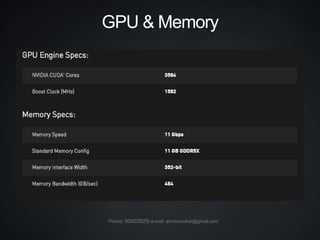 Phone: 50920825| e-mail: amirboouker@gmail.com
GPU & Memory
 