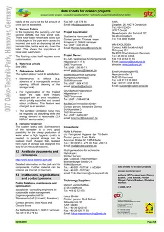 02/06/2005 Page 5/5
data sheets for ecosan projects
ecosan sector project - Deutsche Gesellschaft für Technische Zusammena...