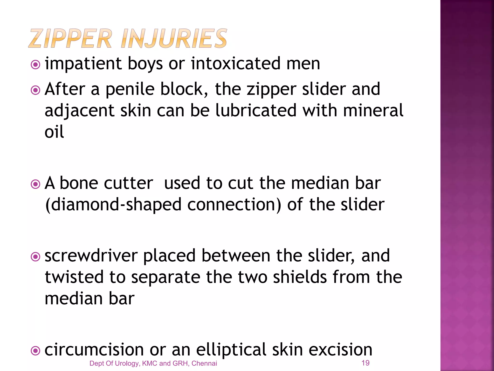 Zipper Injuries Gu trauma- genital | PDF