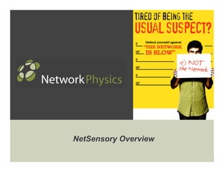 NetSensory Overview
                           TM




    NETWORK PHYSICS, INC   1