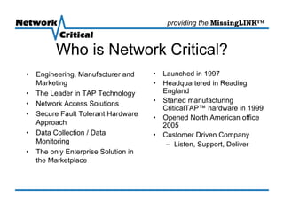 Gigamon U - Missing Link TAP Technology